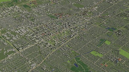 3D illustration of city and urban in Bishkek Kyrgyzstan