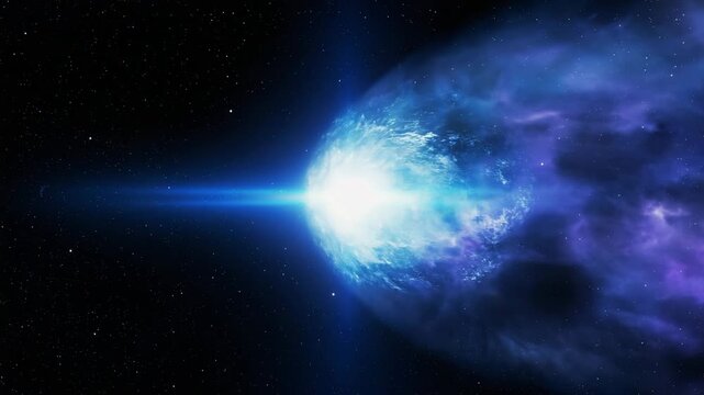 Comet Traveling Through Interstellar Space with Bright Light