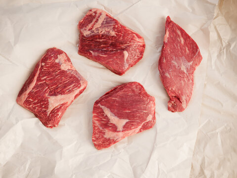 Raw Tri tip steaks