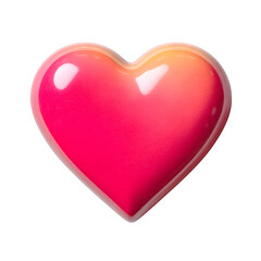 Fototapeta premium Vibrant 3D heart symbol of love, passion, and romance, perfect for Valentine's Day designs