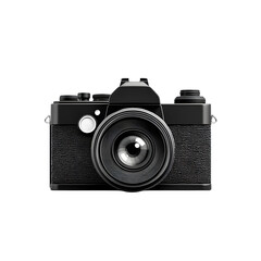 Classic black vintage camera, capturing stunning moments, perfect for photography enthusiasts and designers
