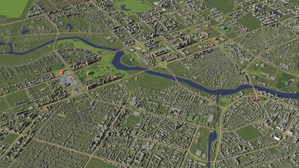 Obraz premium 3D illustration of city and urban in Astana Kazakhstan