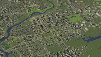 3D illustration of city and urban in Astana Kazakhstan