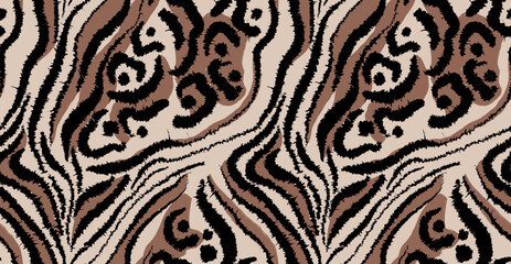 Leopard and zebra pattern design, illustration background.