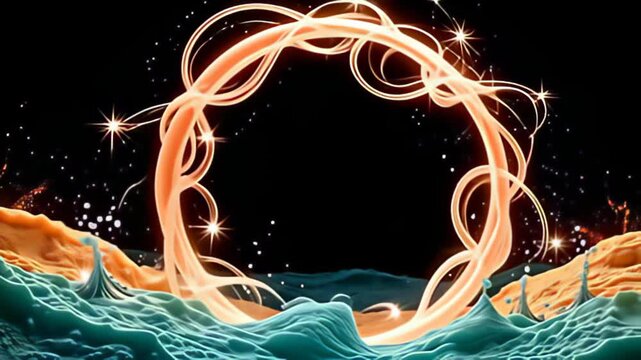 opine ampere fanciful piss wave perimeter shot lucubrate from the center, circle away fanciful beam twiddle of smooth knockout and mint, where fun coruscation dancing on the perimeter, craft