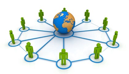 Global network of interconnected people