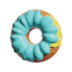 Chocolate Donut With Sprinkles white background