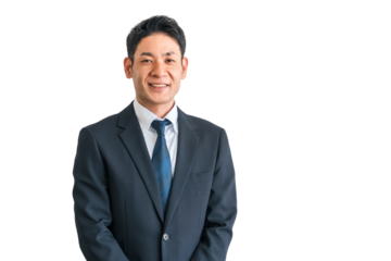 スーツ姿の中年アジア人ビジネスマン(経営者・管理職・役員・社長・上司)