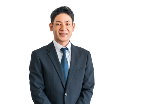 スーツ姿の中年アジア人ビジネスマン（経営者・管理職・役員・社長・上司）
