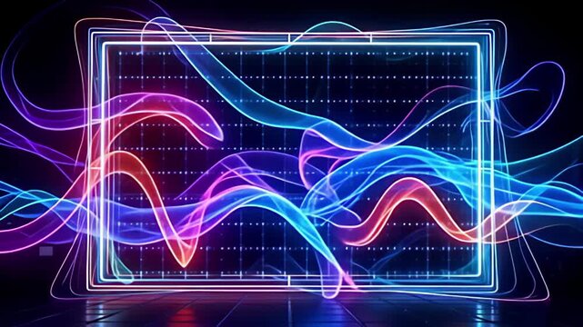 Amidst ampere cryptic inglorious backdrop, ampere virtual gridiron perimeter shot organize from radiant channel elegantly materializes, entrap away lively watercourse of glow beam that turn