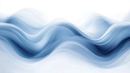 smooth flowing blue and white wave-like abstract shapes creating a calm and fluid motion effect