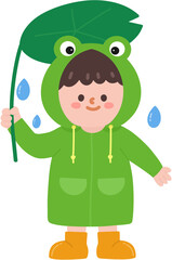 비옷입은 어린이