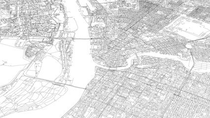 Fototapeta premium 3D illustration of city and urban in Omsk Russia