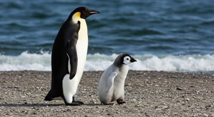 Obraz premium Penguins on beach