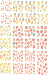 Cute Pastel Fruit Pattern Design 4.