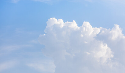 Sunny Mid-Afternoon Sky with Fluffy White Clouds.