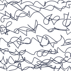 Fototapeta premium Line art with tangled wires or stripes