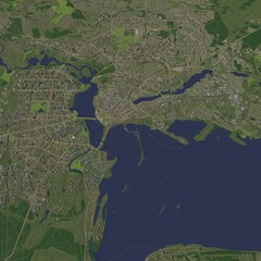 3D illustration of city and urban in Kazan Russia