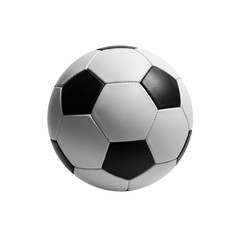 Obraz premium A classic black and white soccer ball isolated on white or transparent background. PNG