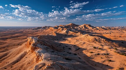 Naklejka premium Desert landscape, dramatic peaks