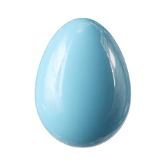 Obraz premium Shiny light blue plastic Easter egg isolated on a transparent background image