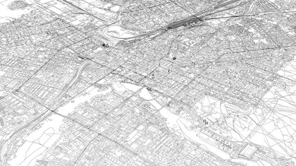 Fototapeta premium 3D illustration of city and urban in Chelyabinsk Russia