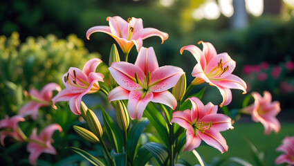 Fototapeta premium pink and white flower