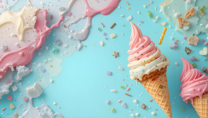 cupcake with ice cream