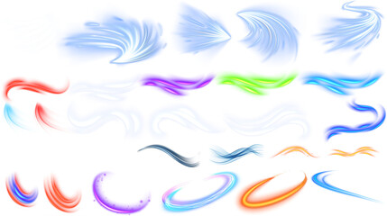 PNG blur effect and laser beam with glowing blue line streak on night background PNG, as each curve creates a long speed line and the final flash reveals the last line. 