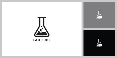 laboratory bottle logo design template