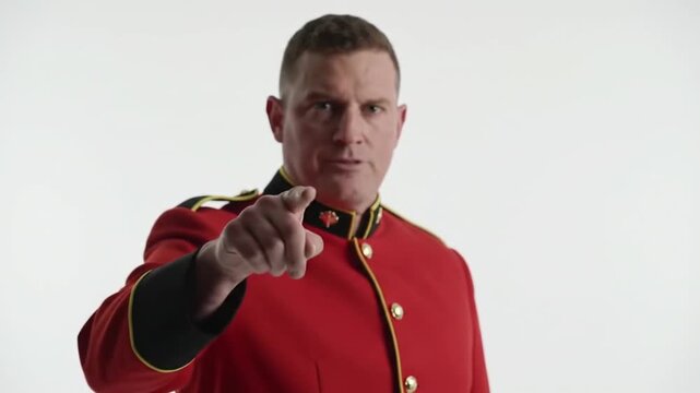 Mounties accusatory finger pierces the viewer