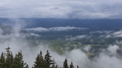 fog in the mountains