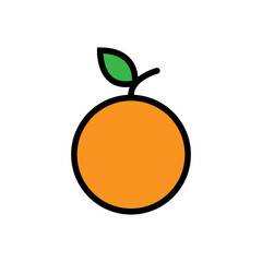 orange silhouette icon design template
