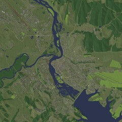 3D illustration of city and urban in Irkutsk Russia