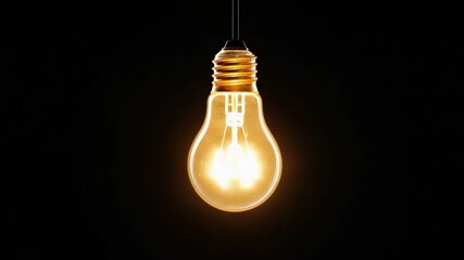 Single incandescent light bulb - Powered by Adobe