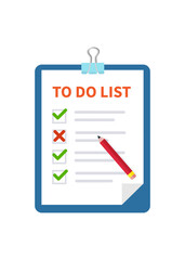 To do list or planning symbol icon in flat style. Vector illustrator. Stock illustration
