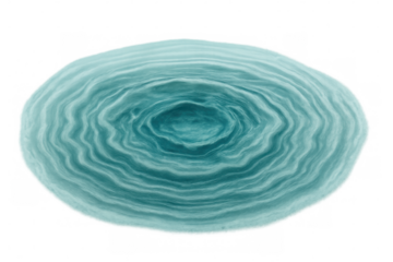 Swirling turquoise vortex creating a mesmerizing whirlpool effect, isolated on a transparent background