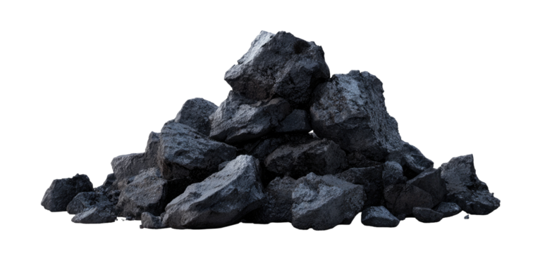 Dark gray pile of rocks