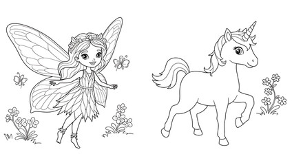 animals children’s coloring book illustration. Perfect for kids to color and enjoy, adding a splash of creativity to their day