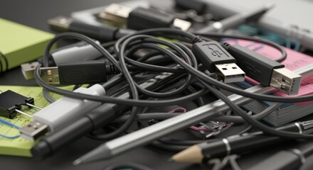 Cluttered desk accessories