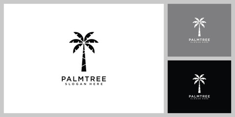palm tree logo vector design template