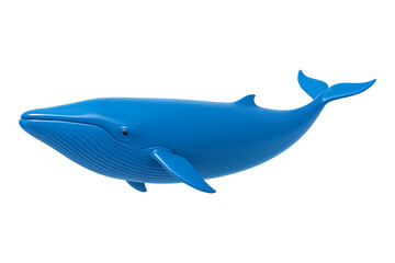 Obraz premium 3D Blue Whale Ocean Animal Isolated on a Transparent Background