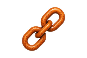 Obraz premium 3D Chain Link Connection Icon Isolated on a Transparent Background