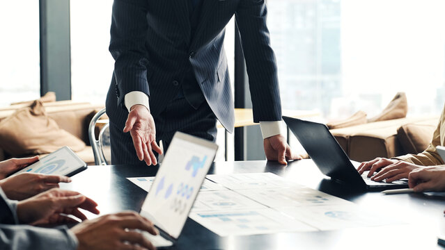Group of business people meeting in office