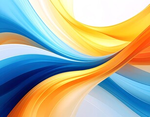Obraz premium Abstract swirling ribbons of vibrant colors