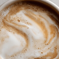 close up of a delicious coffee latte