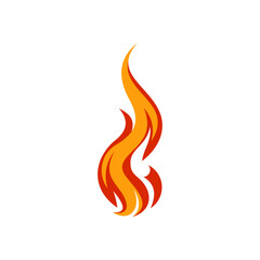 Vector Orange Flame Symbol