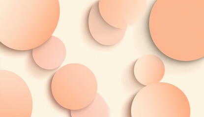 Peachy circles layered on cream background