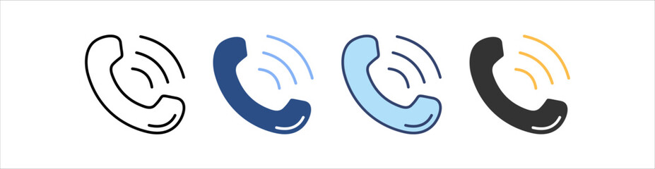 Phone Icon Set Multiple Style Collection