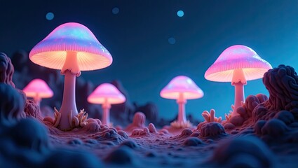 mushroom in the night